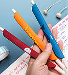 Ручка гелева з лінійкою "Звірятка", кольорові чорнила, фото 7