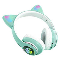 Беспроводные детские Bluetooth наушники с кошачьими ушками и RGB подсветкой Cat V-23M