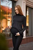Теплые брюки-лосины для беременных Orlando, черный - S