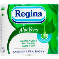 Туалетная бумага Regina Aloe Vera 18 м 150 отрывов 3 слоя 4 рулона (8004260499095)