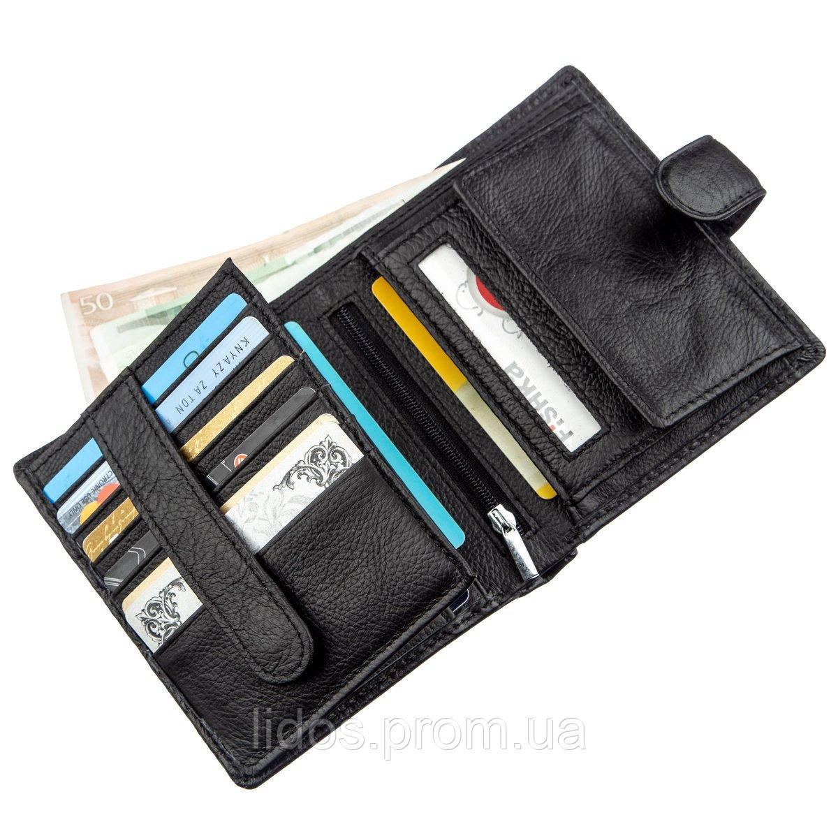 Небольшой кожаный кошелек для мужчин ST Leather 18832 Черный ld - фото 3 - id-p1959030621