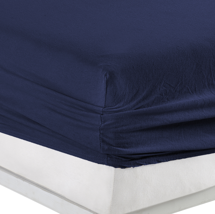 Трикотажне простирадло на гумці 180 200 бавовна якісне, натяжні простирадла Туреччина добре Синій, фото 1