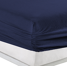 Трикотажне простирадло на гумці 180 200 бавовна якісне, натяжні простирадла Туреччина добре Синій