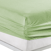 Трикотажне простирадло на резинці 180 200 бавовна міцна святкова, натяжні простирадла Туреччина добре Салатовий