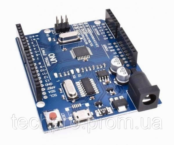 Плата Arduino UNO R3 CH340G/ATmega328p (Ардуино Micro-USB)