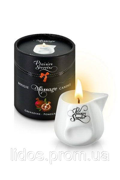 Массажная свеча с ароматом граната Plaisirs Secrets Pomegranate 80 мл (SO1850) ld - фото 1 - id-p1959047813