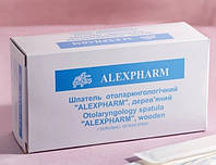 Шпатель ЛОР медицинский деревянный стерильный/"ALEXPHARM" №100