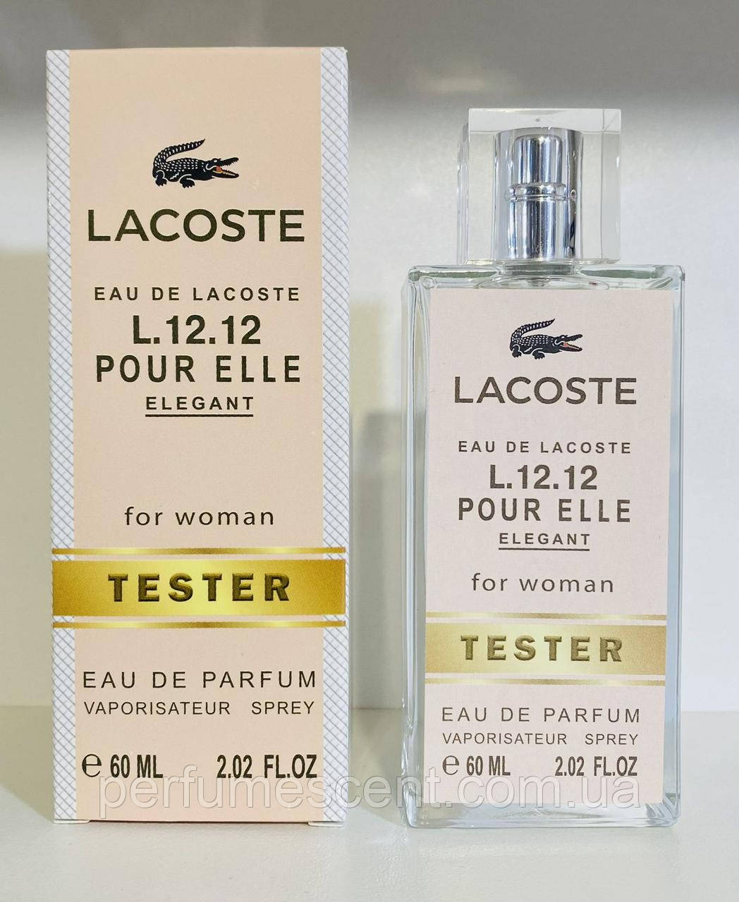 Тестер 60ml женский Lacoste Eau De L.12.12 Pour Elle Elegant, фото 1
