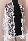 Білий весільний шарф Пелюстки любові, фото 4
