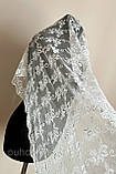 Білий весільний шарф Пелюстки любові, фото 7