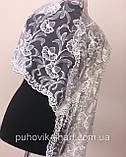Білий весільний шарф Пелюстки любові, фото 5
