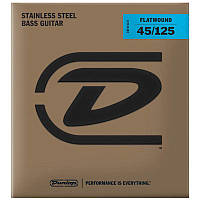 Струны для бас-гитары Dunlop DBFS45125 Stainless Steel Flatwound Medium Bass 5-Strings 45 125 KS, код: 6555824