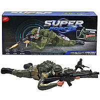 Оригинальная пластиковая игрушка-солдат на батарейках, ползает, зеленый хакиі