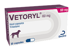 Веторил 60 мг Vetoryl (трилостан) для лікування синдрому Кушинг у собак, 30 капсул