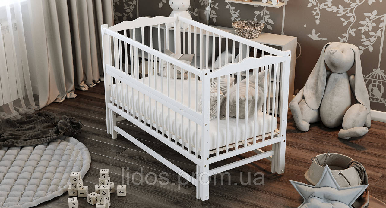 Кровать детская Дубик-М Веселка с маятником белая ld - фото 1 - id-p1959081675