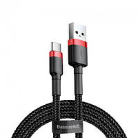 Кабель Baseus Cafule Cable USB For Type-C 3A 1m Red+Black