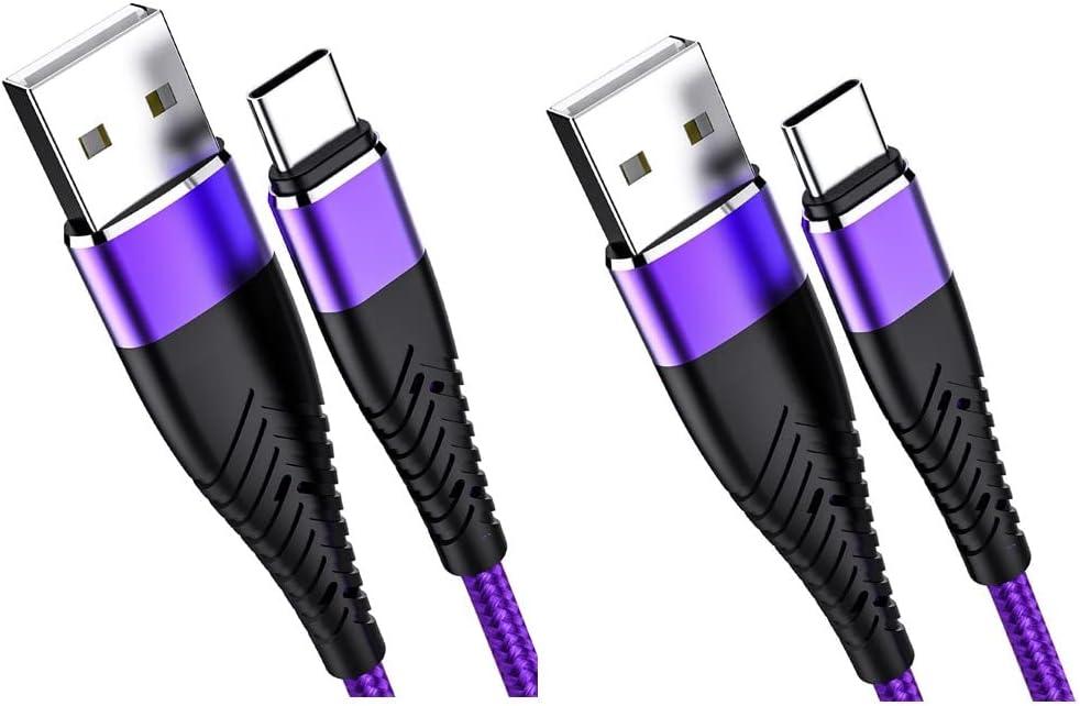 Кабель USB c (6.6ft2pack) USB A - USB-C Зарядний плетений шнур, фото 1