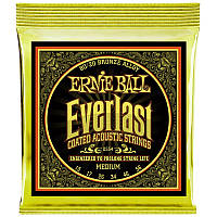 Струны для акустической гитары 6 шт Ernie Ball 2554 Everlast 80 20 Bronze Medium Acoustic 13 KS, код: 2656538