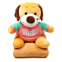 Игрушка-плед Smile 3в1 26450 розовая майка (36cm)