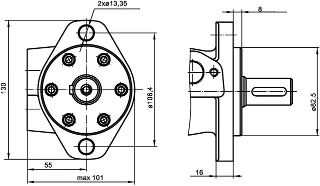 Овальное крепление (2 отверстия) MP CD Овальное крепление (2 отверстия) MP CD