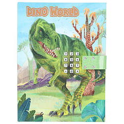 DINO WORLD щоденник блокнот з паролем Динозаври з кодовим замком та звуком 12141