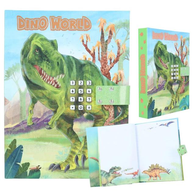 DINO WORLD щоденник блокнот з паролем Динозаври з кодовим замком та звуком 12141