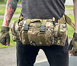Поясна тактична сумка військова B04 MOLLE через плече моллі мультикам, фото 2