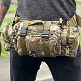 Поясна тактична сумка військова B04 MOLLE через плече моллі мультикам, фото 3