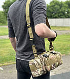 Поясна тактична сумка військова B04 MOLLE через плече моллі мультикам, фото 5
