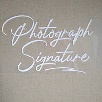 Термоаппликация наклейка на одежду надпись "Photograph Signature" 11,5x19 см.
