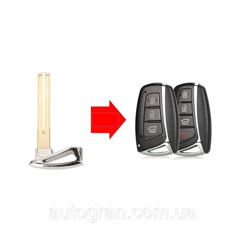 Заготовка аварійного смарт ключа Hyundai Genesis Santa Fe Equus Azera IX45