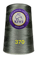 Нитки швейные KIWI особо прочные, армированные 20/2 3000 ярдов/ 370 серый
