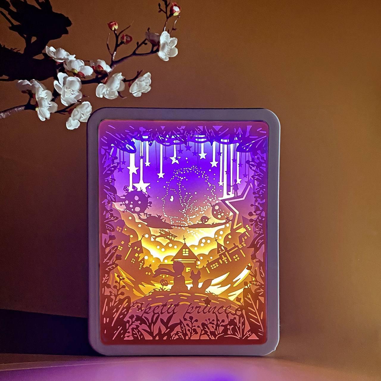 3D настільна картина-нічник "Маленький принц" 3DTOYSLAMP, фото 1