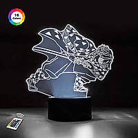 3D светильник ночник с пультом "Зеницу Агацума 3" 3DTOYSLAMP