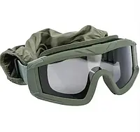 Защитные очки Attack для военных Олива, Тактическая маска Attack со сменными линзами, Военные очки Attack