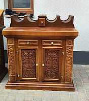 Свічний стіл різьблений із вільхи, розміри на замовлення