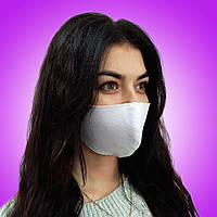 Защитная блестящая маска для лица белая Люрекс, женская маска многоразовая белая с блестками хлопковая
