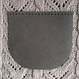 Клапан для в'язаної сумки "Черепаха". Темно-сірий., фото 2