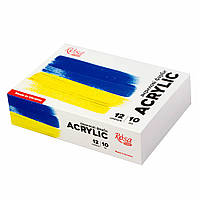 Набір акрилових фарб Ukraine 12x10мл, ROSA START