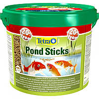 Сухой корм для прудовых рыб в палочках Tetra Pond Sticks 10 л + 2 л