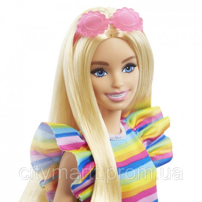 Кукла Barbie Модница с брекетами в полосатом платье HJR96 (194735094325) CM, код: 8019935 - фото 3 - id-p1959238833
