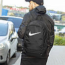 Спортивний рюкзак чоловічий чорний тканинний nike trak для тренування міський портфель на 20 л із 7 відділеннями, фото 7