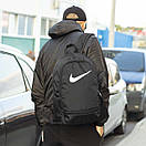 Спортивний рюкзак чоловічий чорний тканинний nike trak для тренування міський портфель на 20 л із 7 відділеннями, фото 6