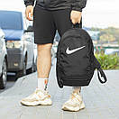 Спортивний рюкзак чоловічий чорний тканинний nike trak для тренування міський портфель на 20 л із 7 відділеннями, фото 4