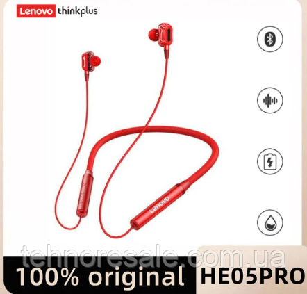 Навушники Lenovo ThinkPlus Sports HE05 Pro Bluetooth (Red)