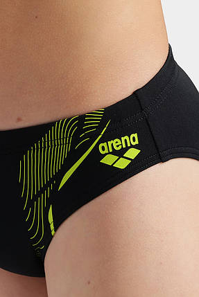 Плавки-сліпи для хлопців Arena BOY'S SWIM BRIEFS GRAPHIC чорний, зелений Діт 128см, фото 3