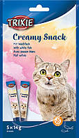 Лакомство для кошек паста в стиках с рыбой Trixie Creamy Snacks 5 шт*14 г