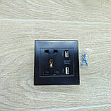 Розетка універсальна з двома USB-портами, фото 6