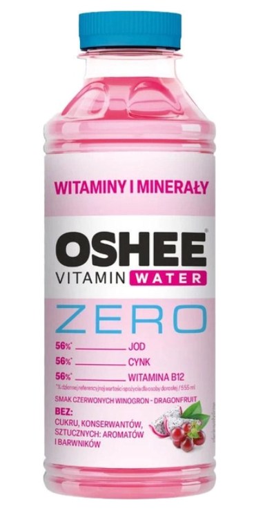 Vitamin Water Zero OSHEE 555 мл Червоний виноград - Пітахайя, фото 1