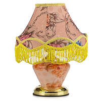Настольная лампа барокко с абажуром Brille 60W TL-108 Розовый MP, код: 7271156